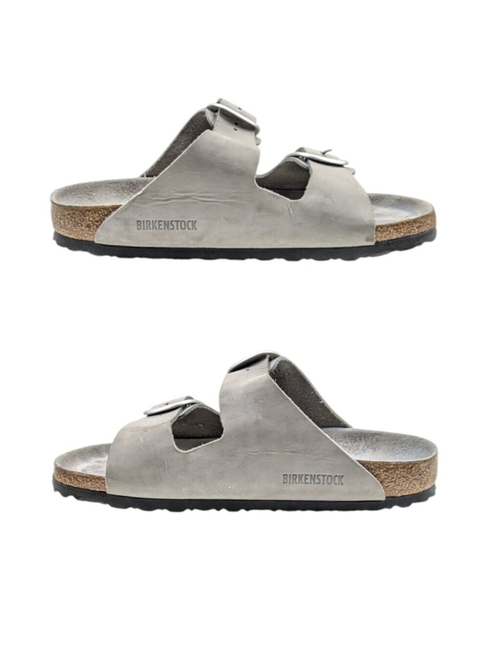 Birkenstock Arizona Big Buckle Stone Coin Nubuck Leather EU 39 S4187 - Picture 6 of 11